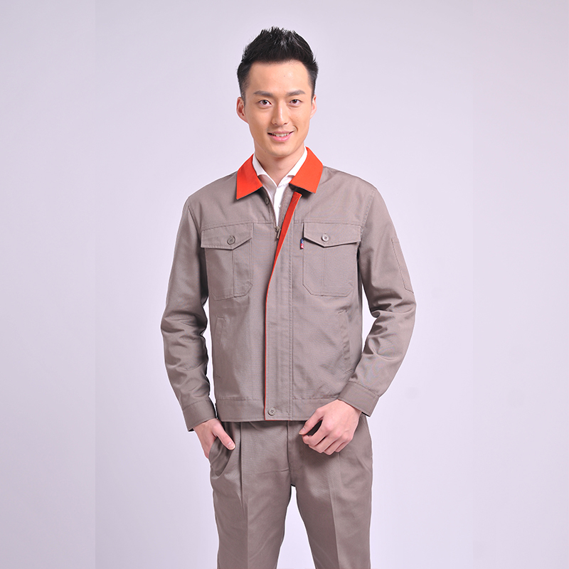 E02-单层拉链夹克长袖工装服上衣图3