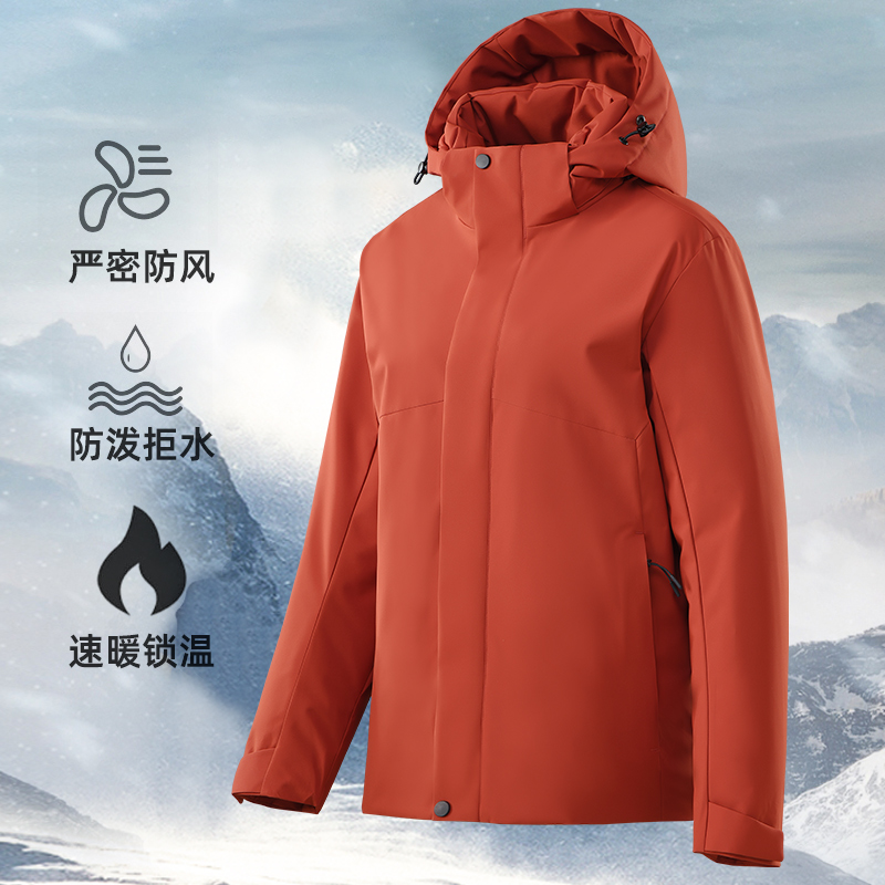 轻户外情侣款简约纯色保暖棉衣棉服KD2-25629图4