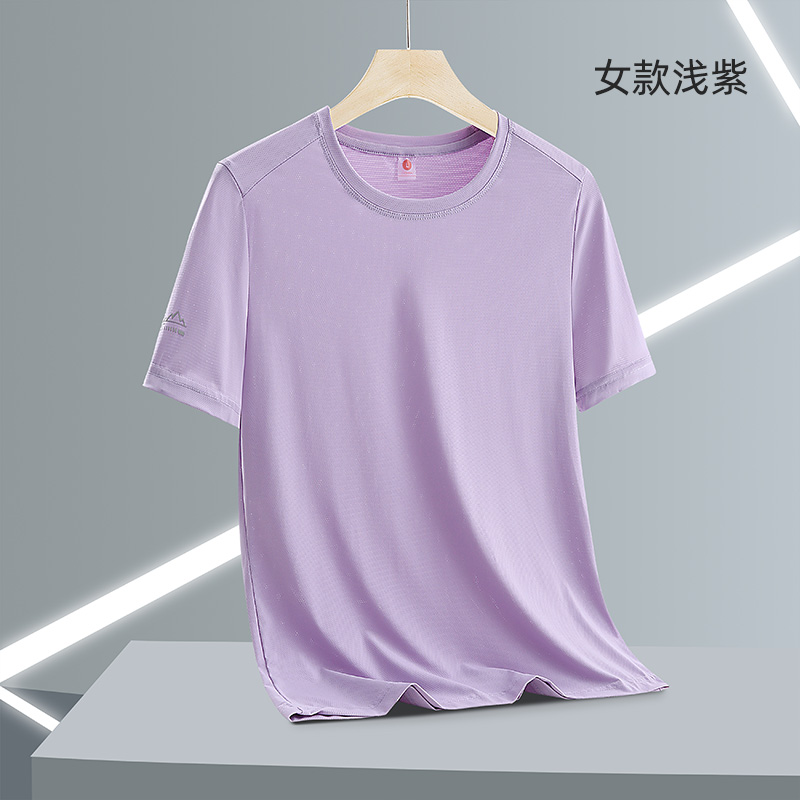 速干冰丝网眼情侣圆领短袖T恤女款KO-2311女款图4