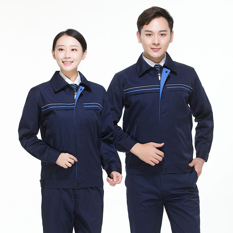 全工艺涤棉厚纱卡长袖工作服上衣G06-1608上衣图3