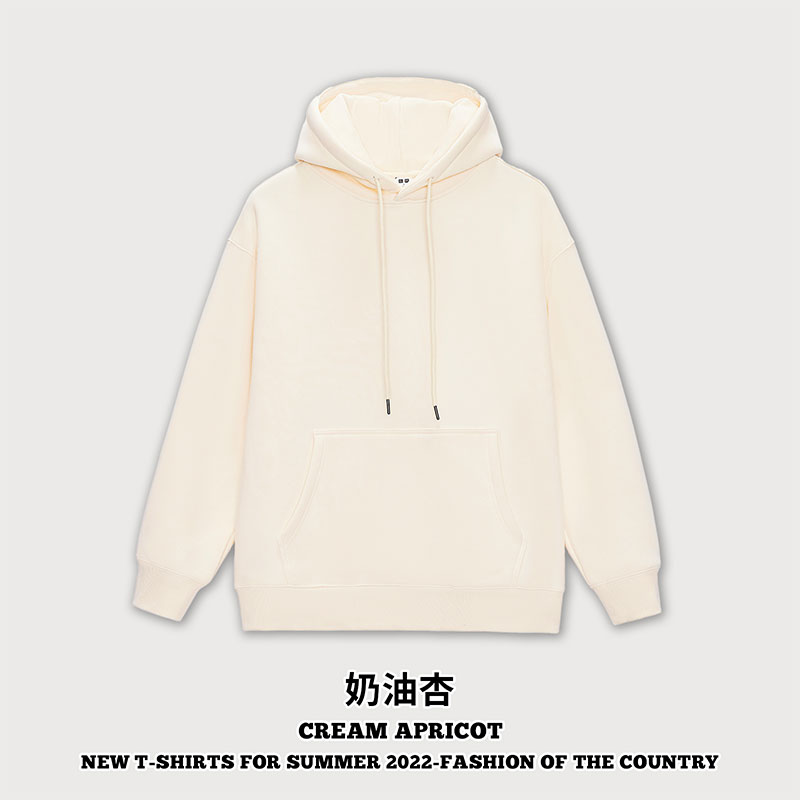 350g潮牌情侣款加厚加绒纯色连帽卫衣G24-M8301图12