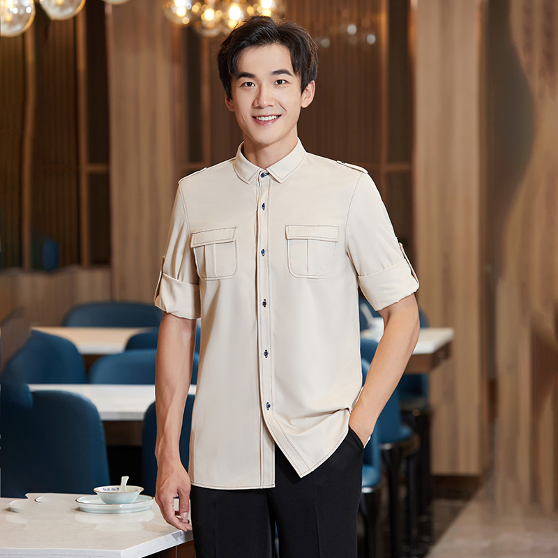 工装衬衣长袖服务员工作服H01-2020-55图3
