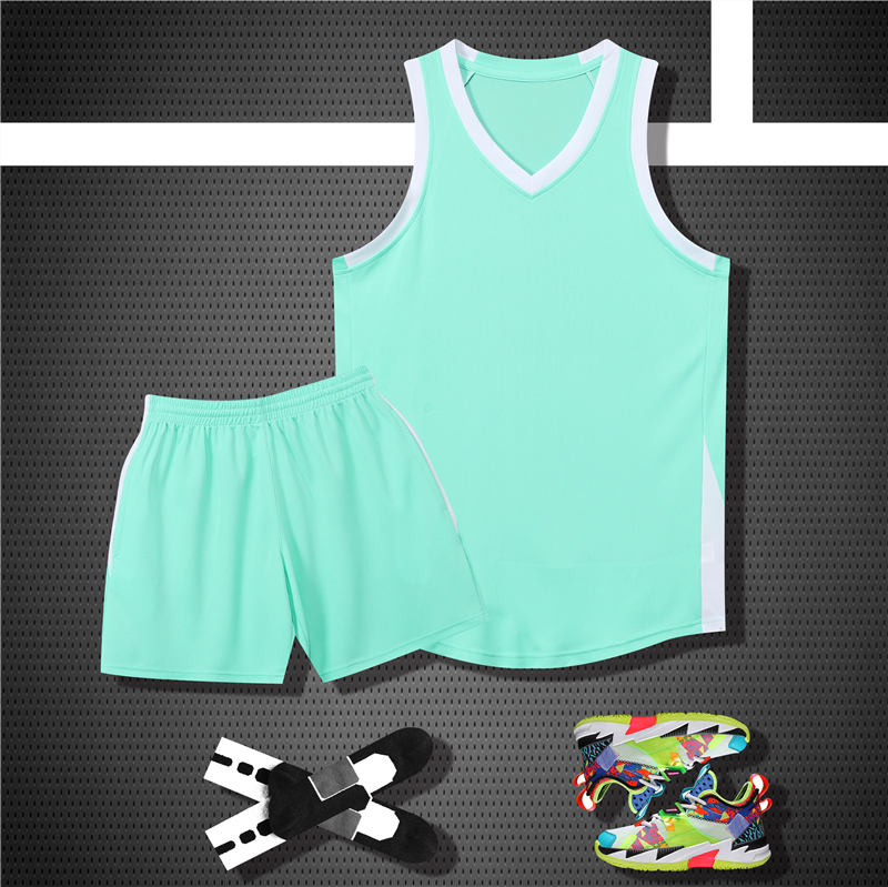 专业比赛训练速干涤纶篮球服套装YA-8609图5