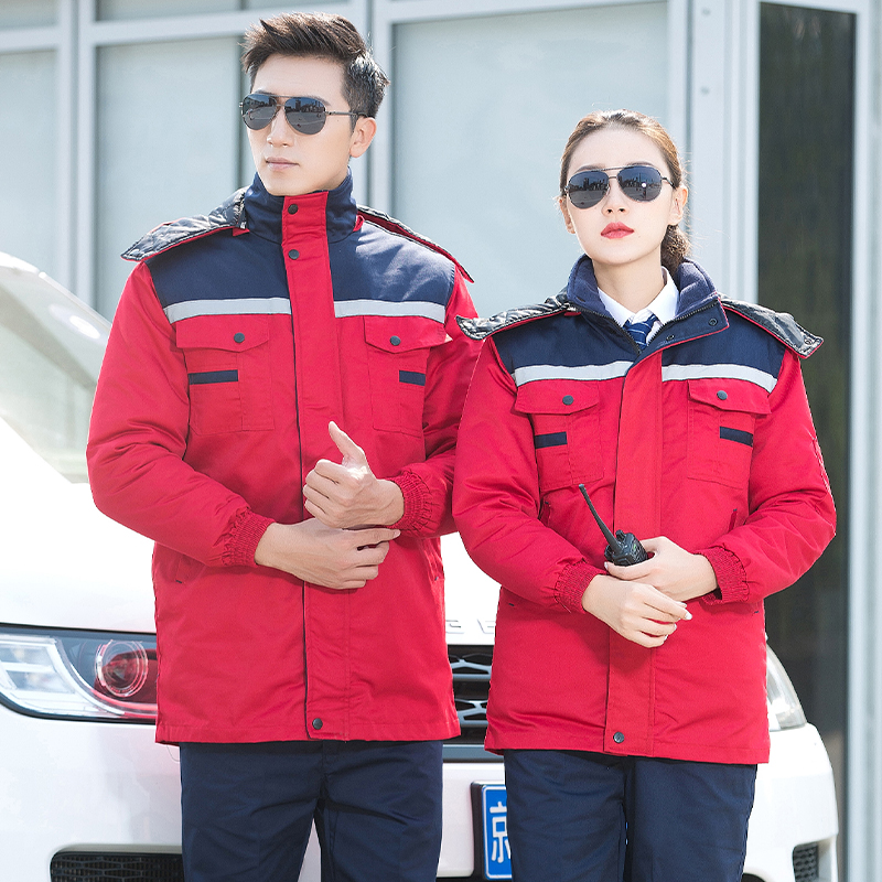 全工艺涤棉厚纱卡反光条棉衣B06-M101-M107图3