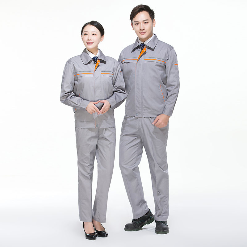 全工艺涤棉厚纱卡长袖工作服G06-1608套装图2