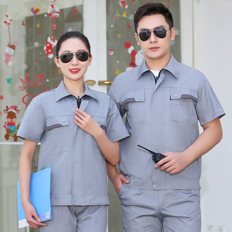 涤棉全工艺防静电工作服短袖套装H30-H063图4