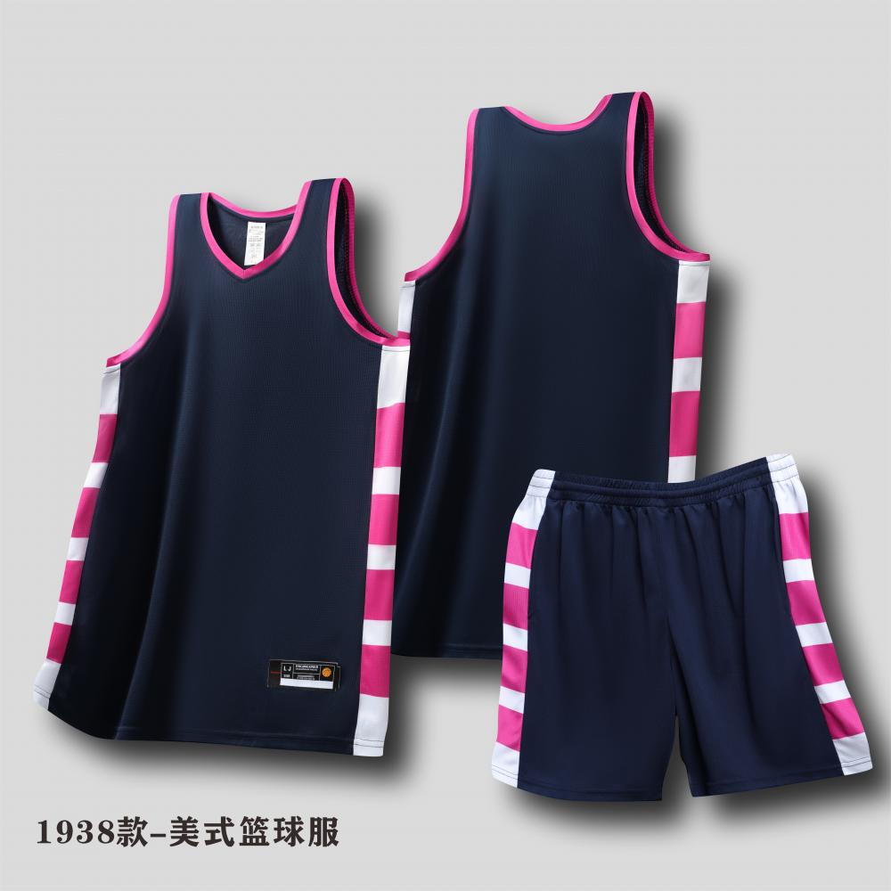 美式横条拼色背心篮球服套装120-1938图5