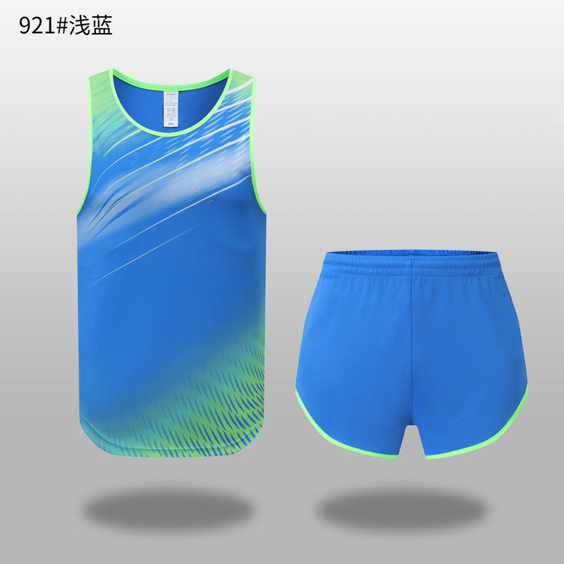 田径训练舒适透气篮球服套装GY1-921男款图2