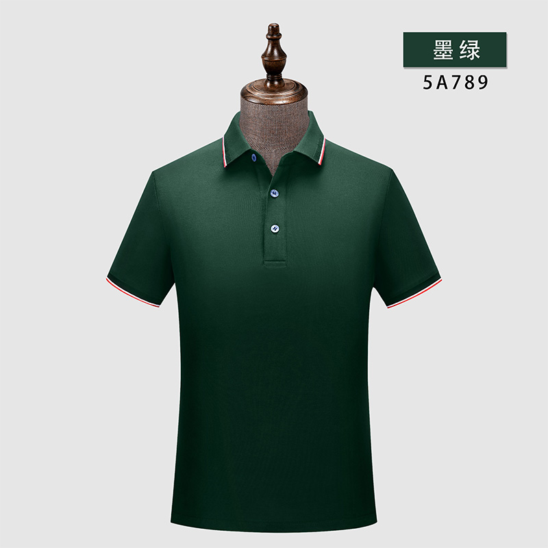 225g珠花拉架间色短袖翻领polo衫W02-5A789图7