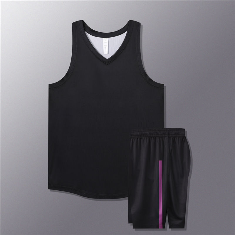 涤纶运动比赛篮球服套装176-L066图2