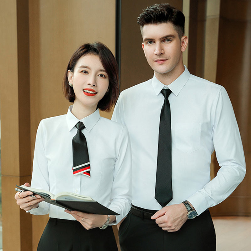 修身通勤粗斜纹女款长袖衬衫DZ1-8701长袖衬衫女图5