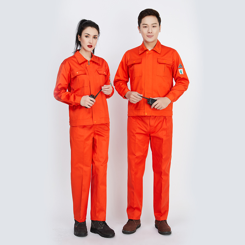 涤棉防静电纯色工装套装HBY-P062套装图4