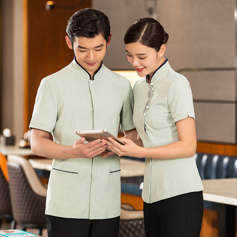 海浪花短袖酒店服务员上衣H01-2022-06图2