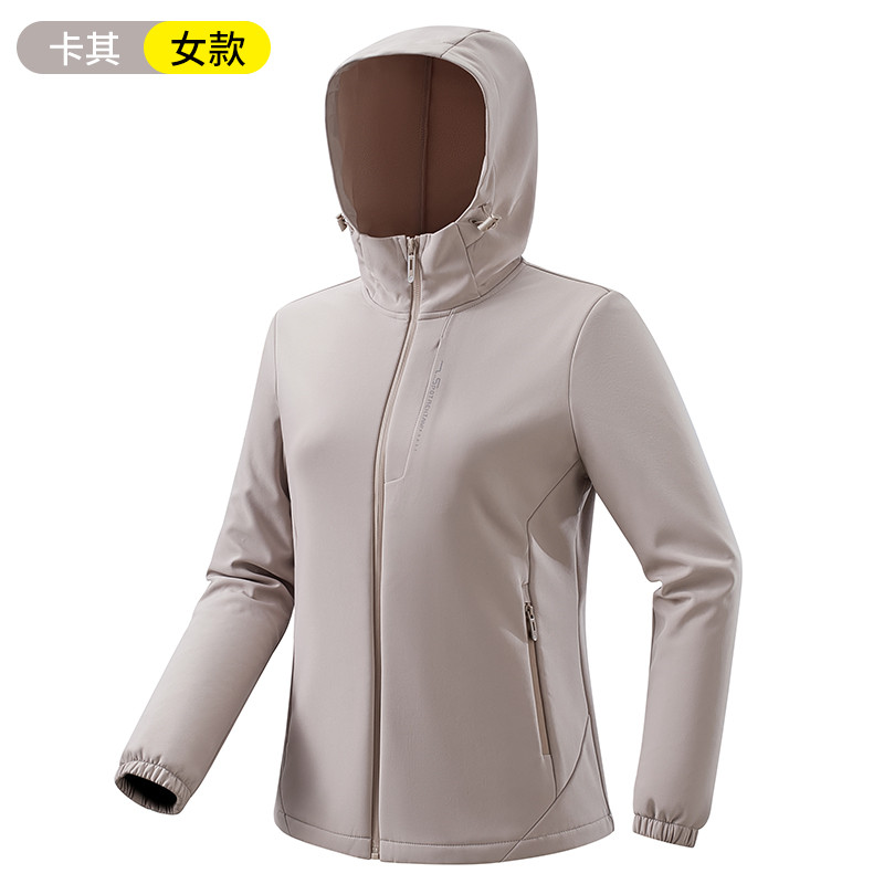 防水软壳衣一体内里摇粒绒冲锋衣KP-23661女款图6