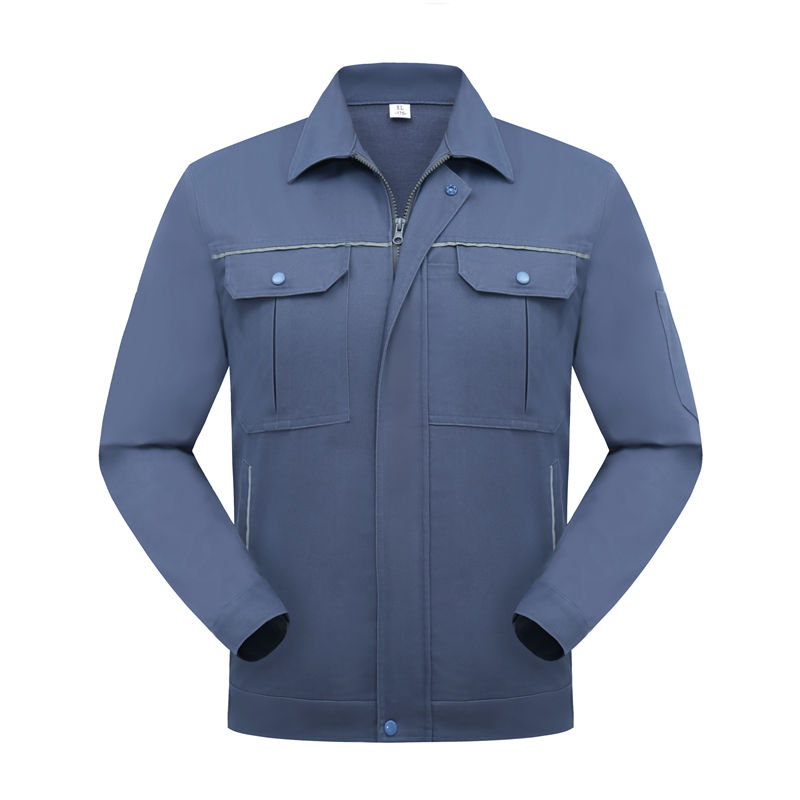 春秋纯色涤棉磨毛工作服上衣H22-2419图6