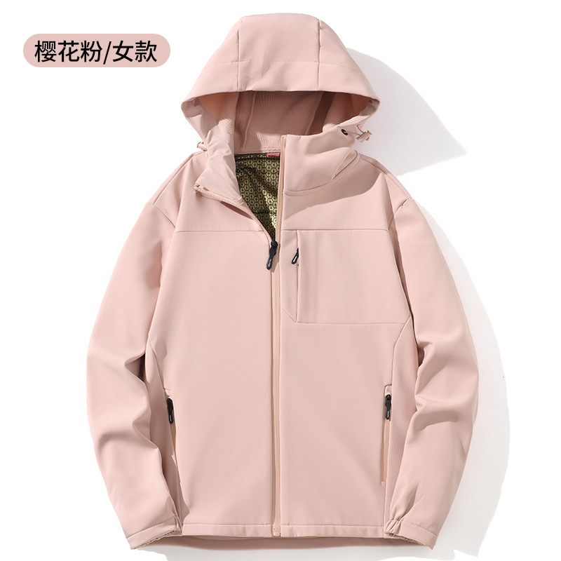 石墨烯加绒连帽软壳衣一体冲锋衣KP-25598女款图4
