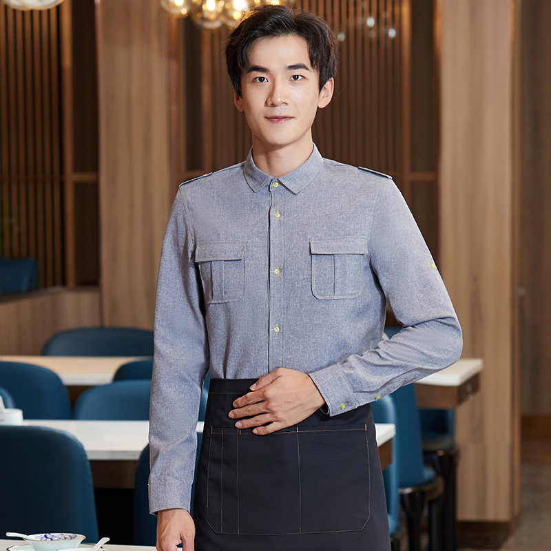 工装衬衣长袖服务员工作服H01-2020-55图6