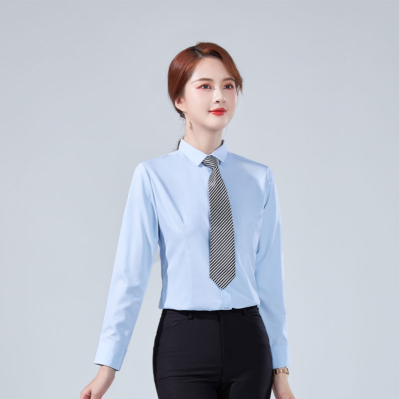 修身竹纤维抗皱长袖衬衫188-9181女长袖衬衫图3