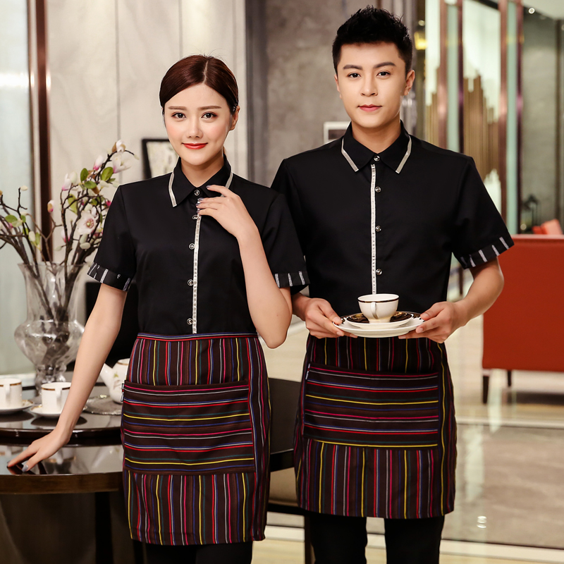 服务员工作服织带衬衣+围裙H19-L021图5