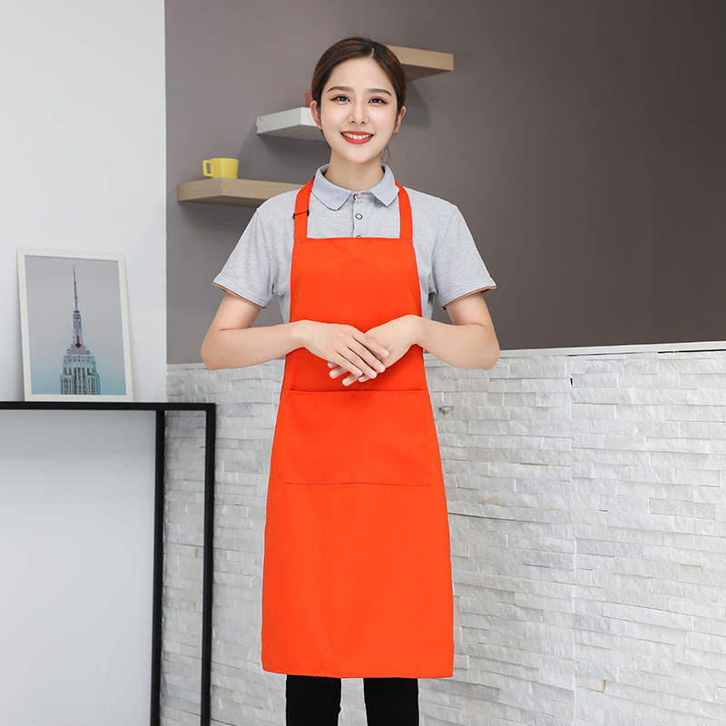 定织工装呢可调节挂脖围裙HD1-178图4