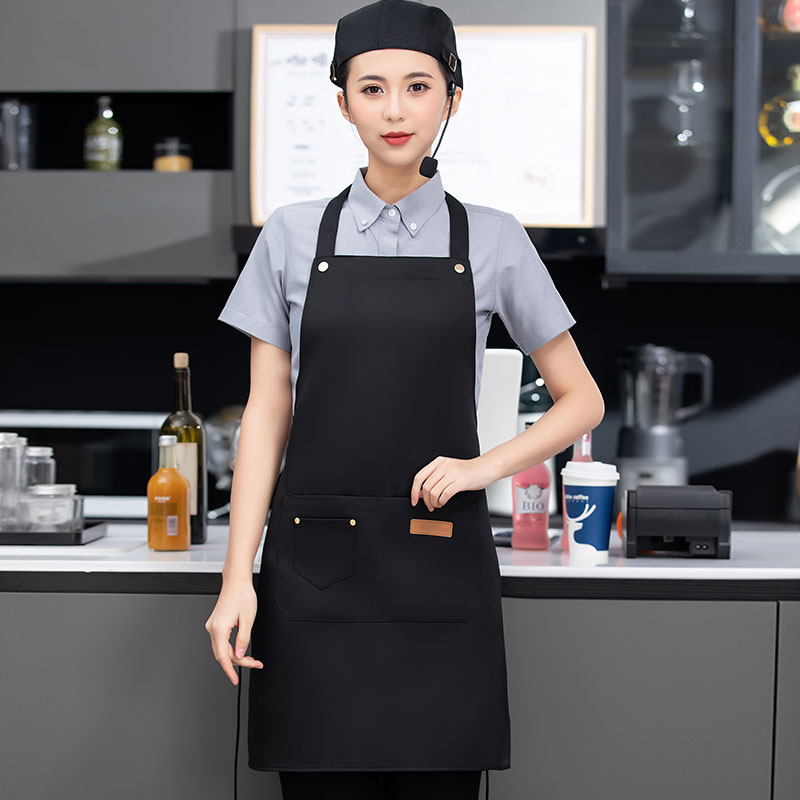 工装防水面料纯色挂脖款围裙N01-586-594图4