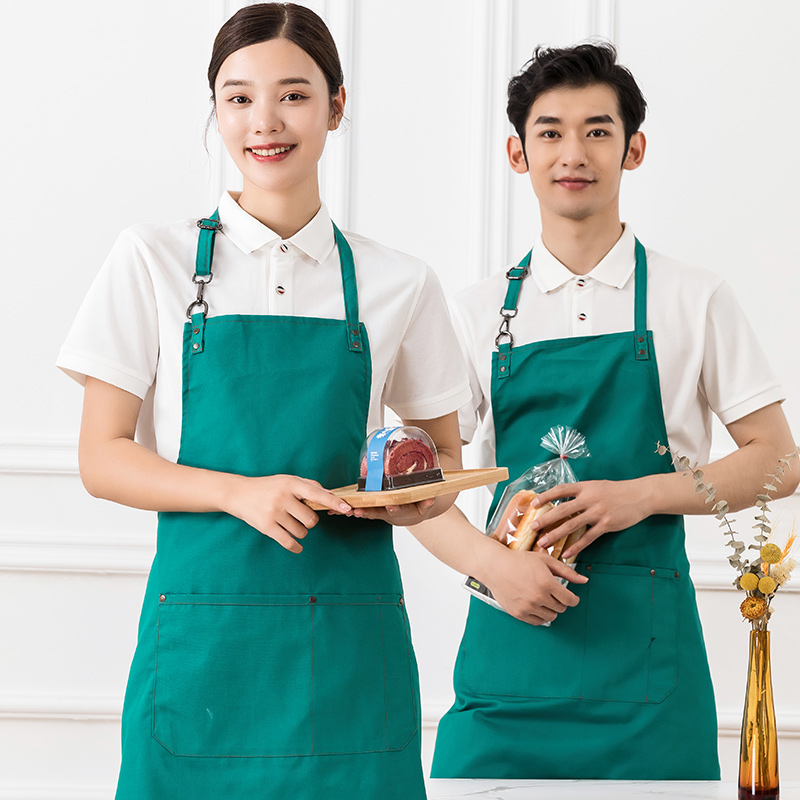 厨房餐饮耐磨耐穿帆布挂脖围裙通款H01-222图6