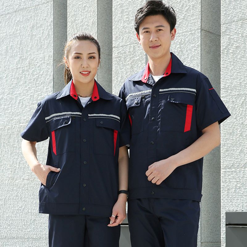 涤棉工装工作服短袖套装H30-H067图6