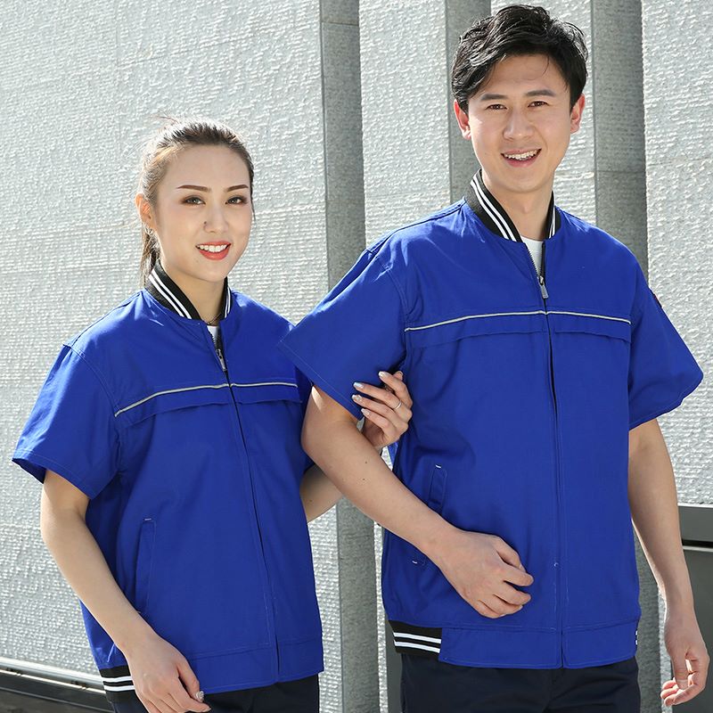 涤棉全工艺棒球服工作服短袖上衣H30-H065上衣图2