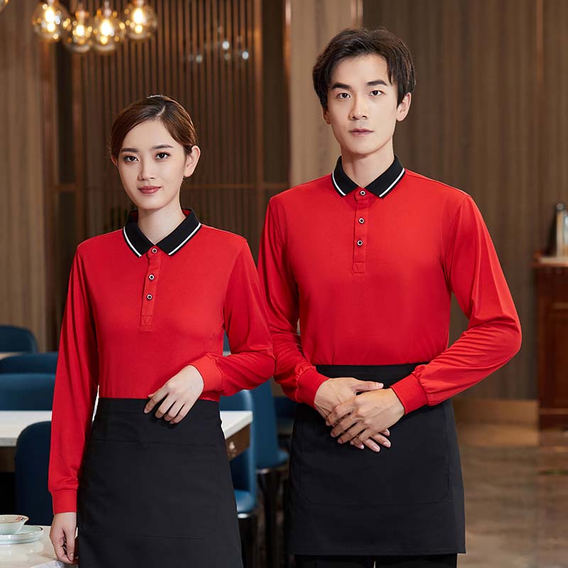撞色翻领修身酒店服务员工作服上衣SGQ-2020-59图5