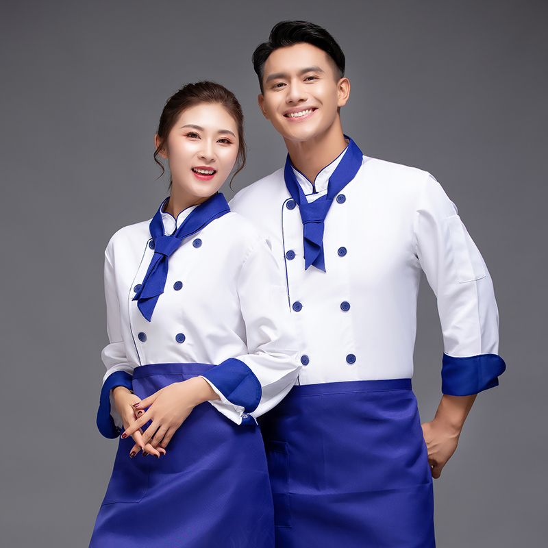 单边餐饮长袖厨师服上衣H12-L032图4