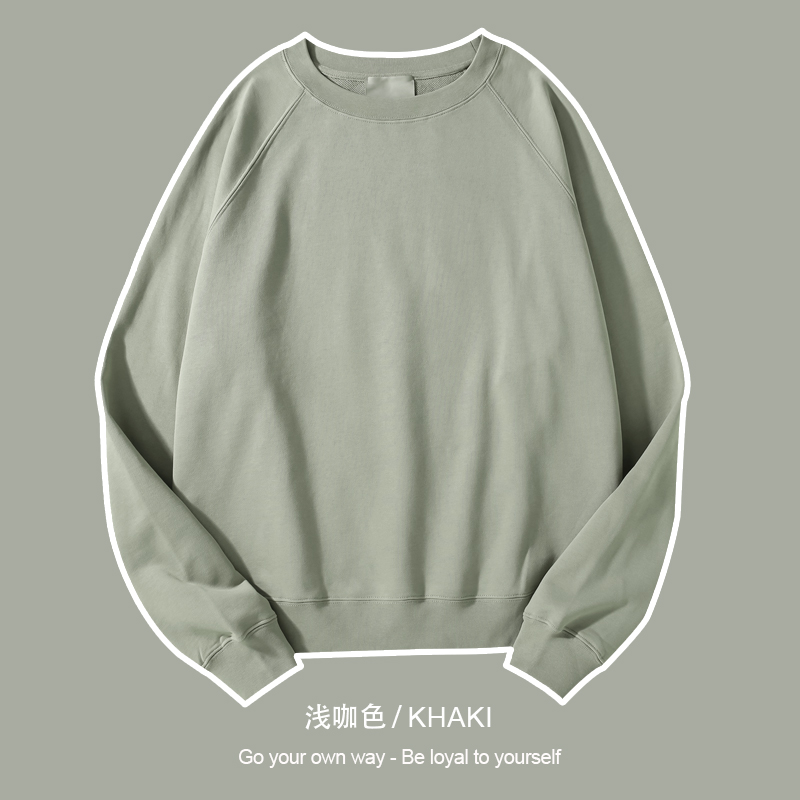 440g新疆棉插肩圆领套头卫衣GJ67-8219图4