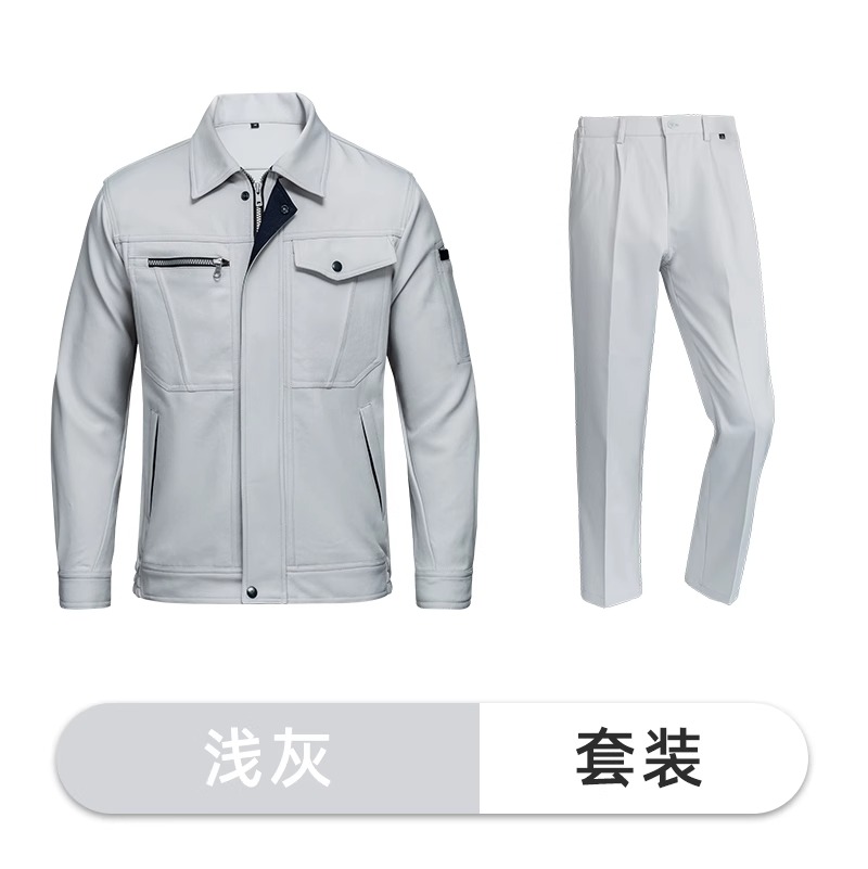 双层交织涤盖棉面料工作服套装B11-涤盖棉01-02款套装图4
