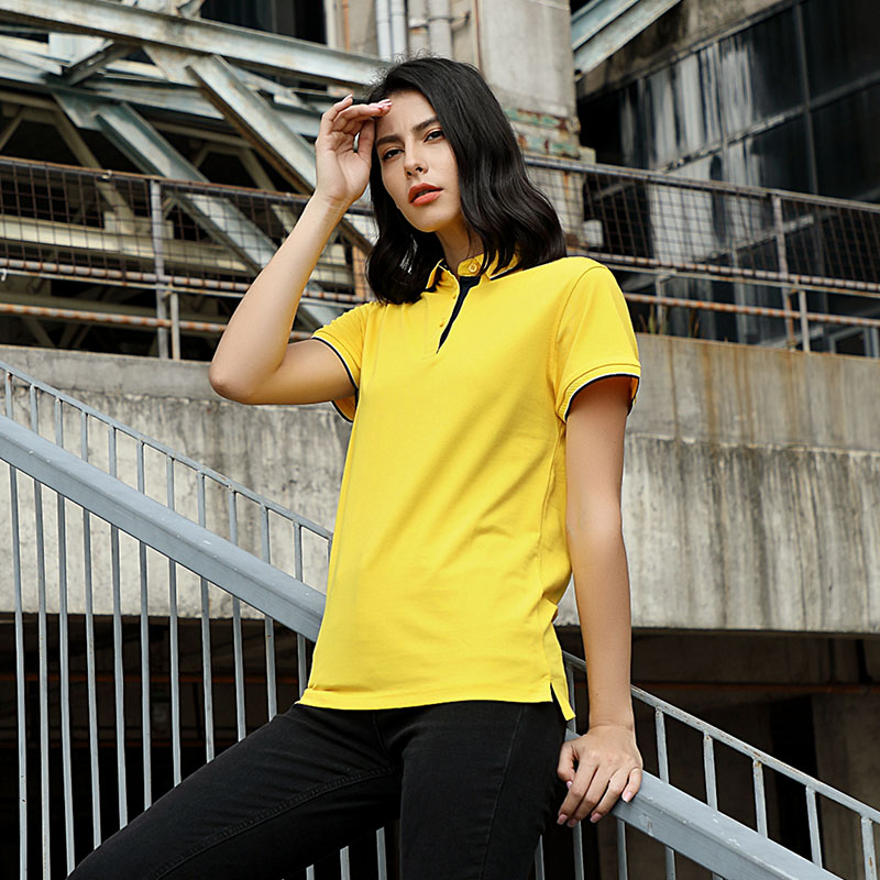 190g40支超爽兰精棉细珠高尔夫二级领CF551女图7