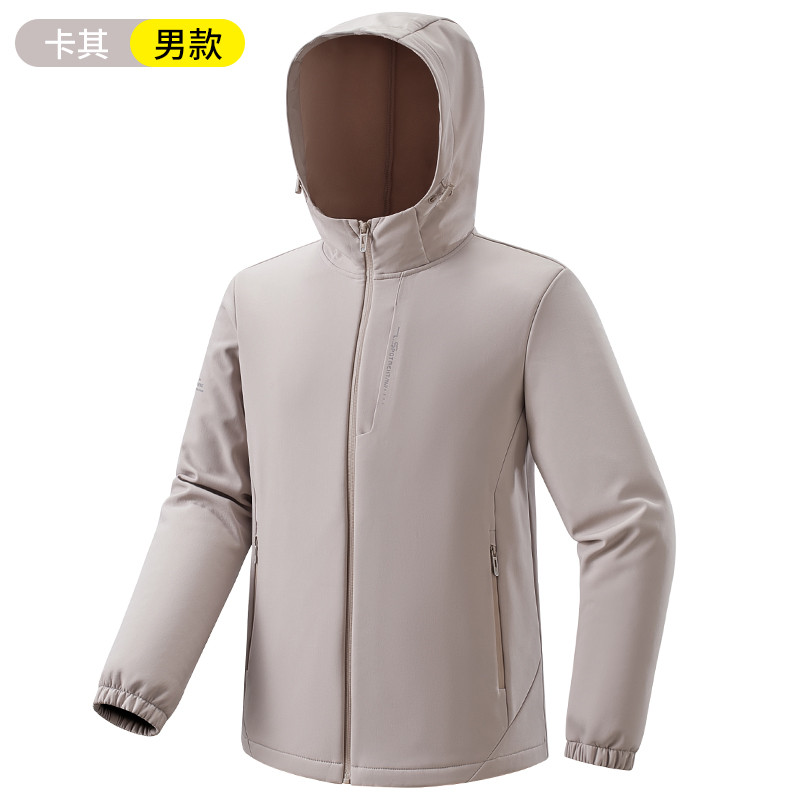 防水软壳衣一体内里摇粒绒冲锋衣KP-23661男款图6