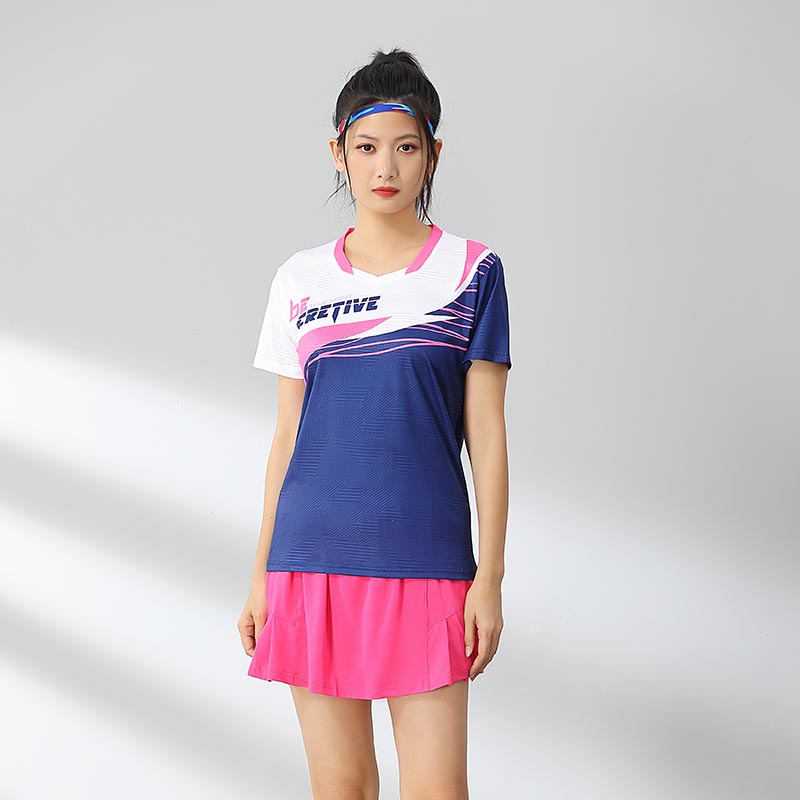 网羽运动训练服短袖单上衣120-1892女款图2