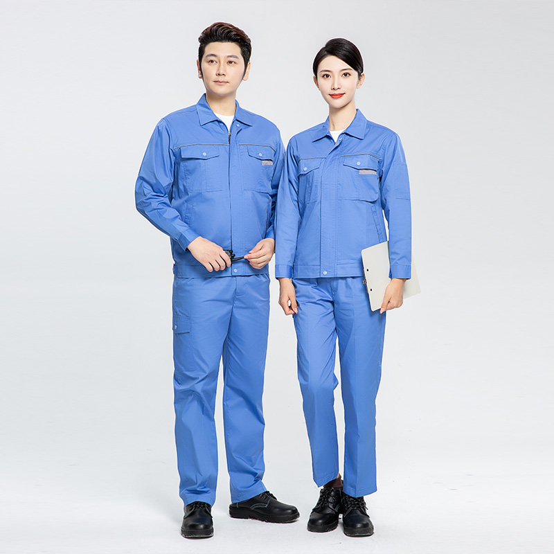 全棉细斜纹春夏款长袖工装劳保服套装91-F01~F08套装（裤子不单卖）图6