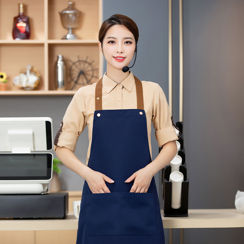 帆布防水挂脖围裙H27-01图4