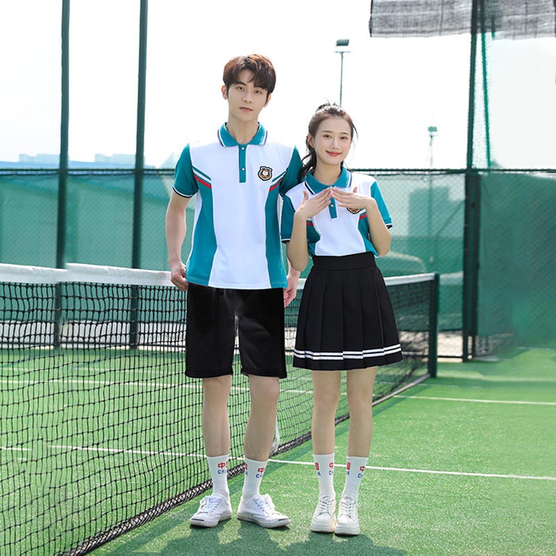夏季中学生校服短袖套装H18-2013-10图3