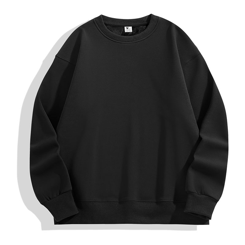 500g仿羊羔绒重磅加绒落肩圆领套头卫衣通款GJ23-M062图4