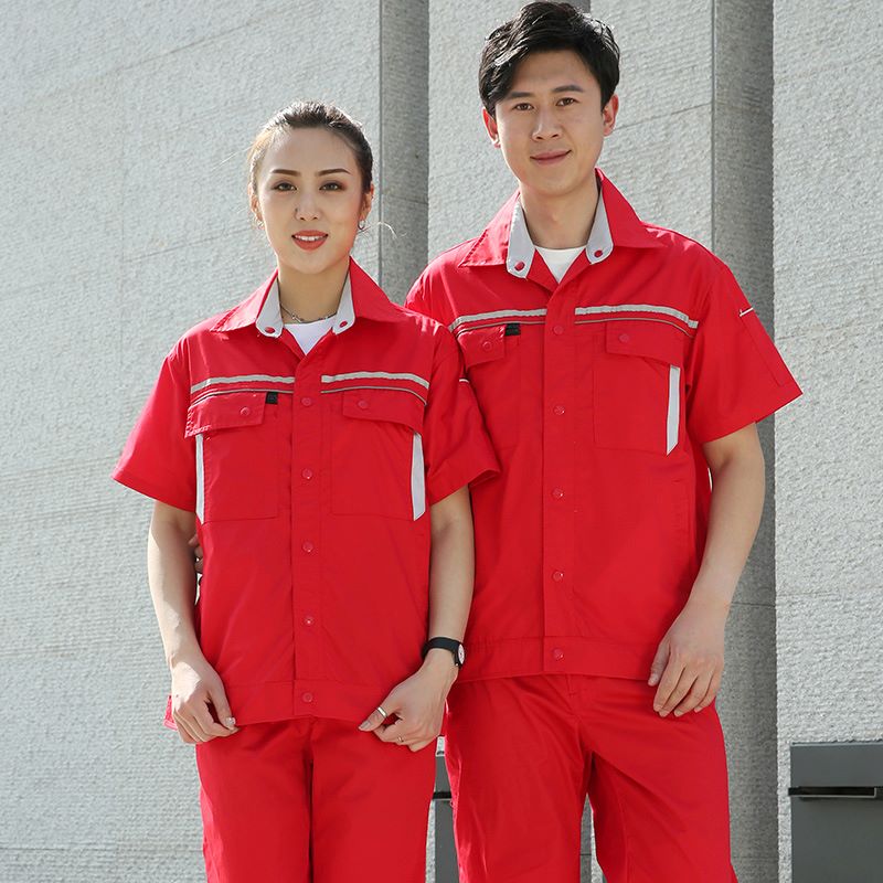 涤棉工装工作服短袖套装H30-H067图7