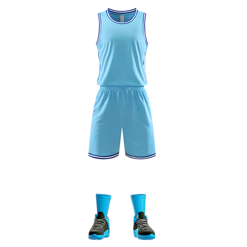 速干透气提花布美式篮球服套装YA-8662图2