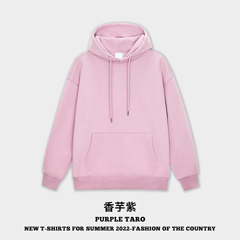 350g潮牌情侣款加厚加绒纯色连帽卫衣G24-M8301图8