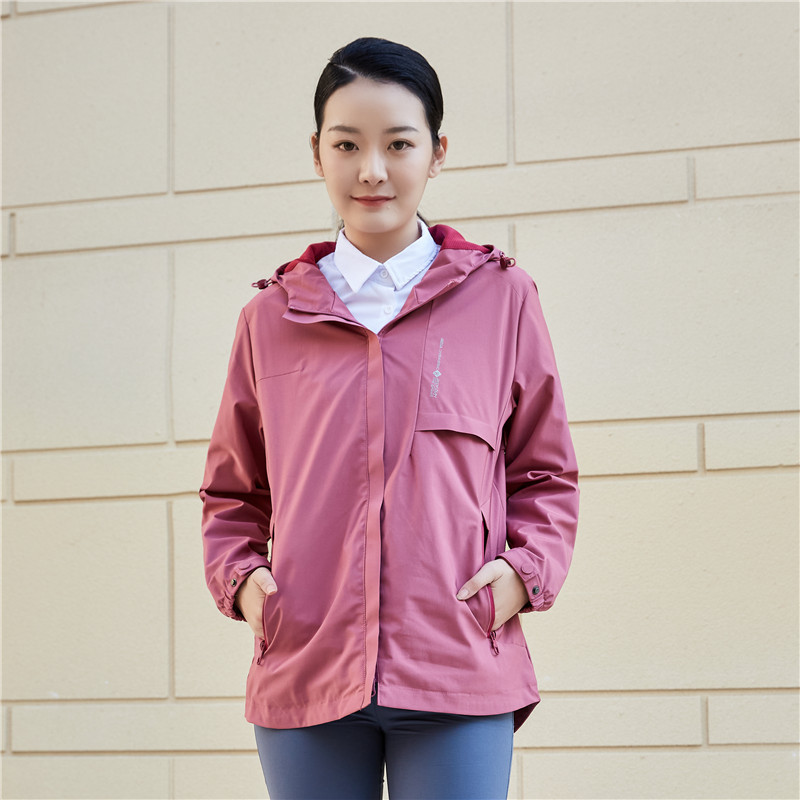 户外连帽中长款单层中锋衣女款上衣KP1-99786图5