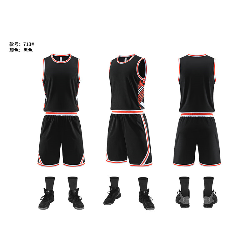 运动训练舒适透气篮球服成人套装GY1-713图3