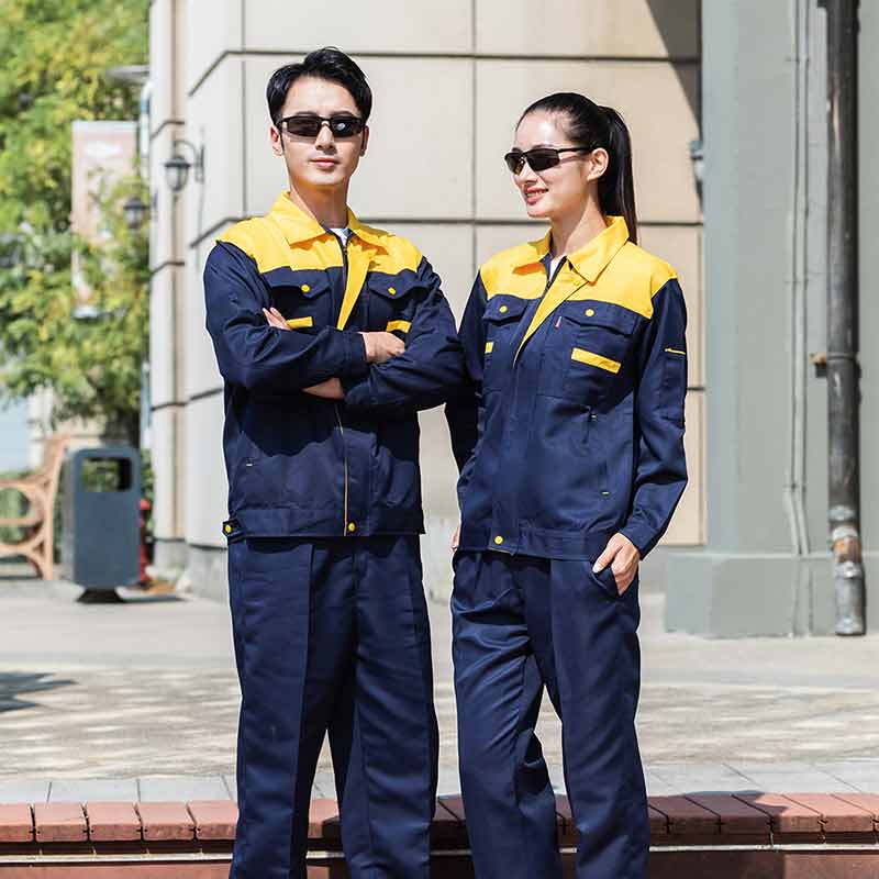 涤丝加厚磨毛拼肩长袖工装套装M04-8040套装图2