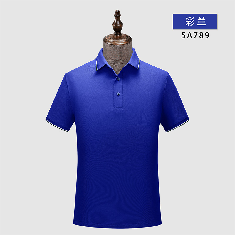 225g珠花拉架间色短袖翻领polo衫W02-5A789图8