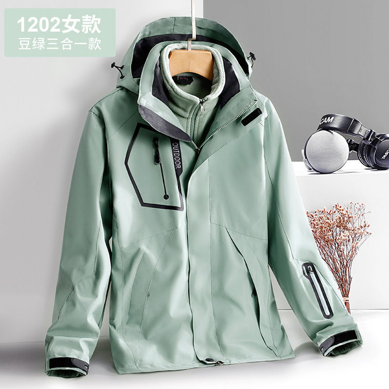 防风三合一两件套冲锋衣可拆卸摇粒绒内胆KC4-DRj1202女款图5