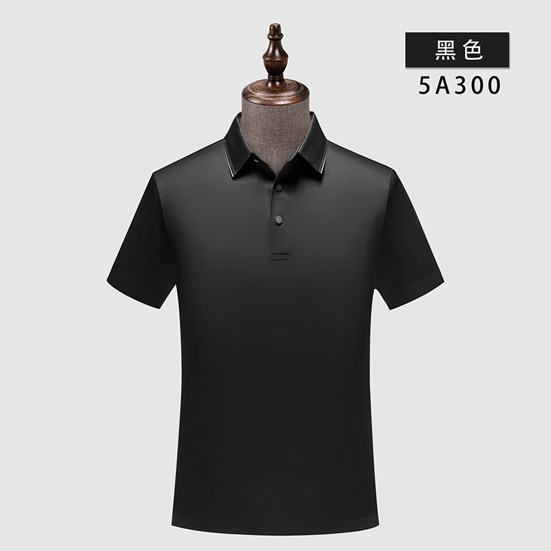 180g锦氨无缝纯色短袖翻领polo衫W02-5A300图6