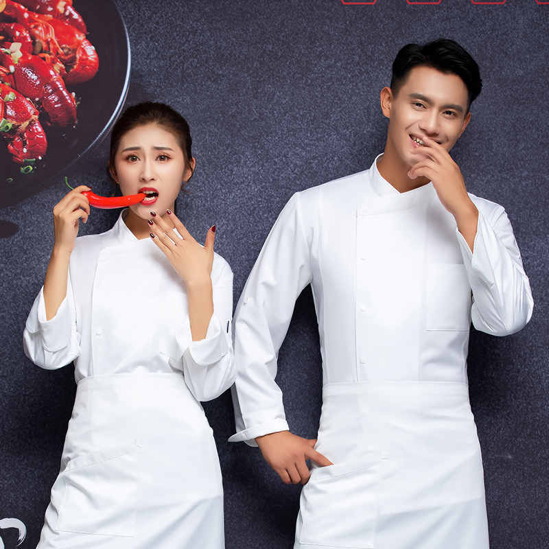 纯色单排餐厅长袖厨师服上衣H12-L029图4