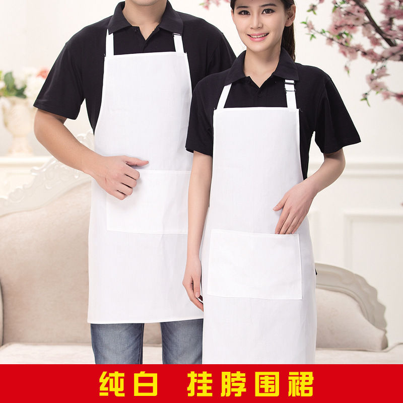 格子条纹花纹餐厅厨房挂脖系带围裙B05-05231图7